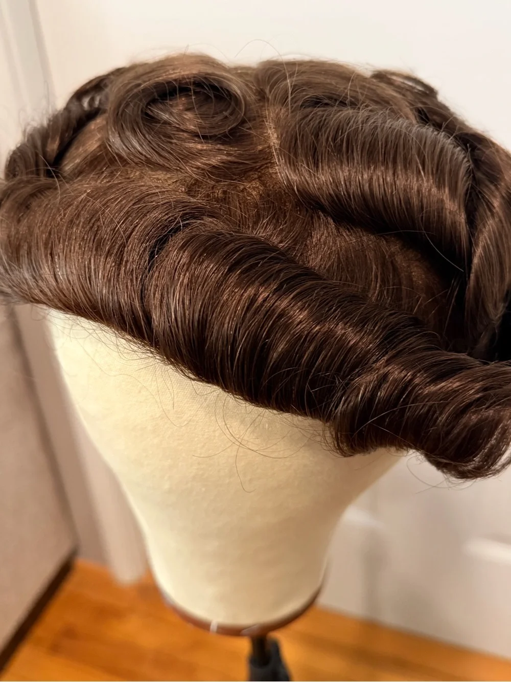 Medium Brown #4 Men’s Toupee 100% Human Hair 8x10 Ultra Thin Skin Base 082